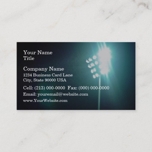 Customizable Stadium lights business card