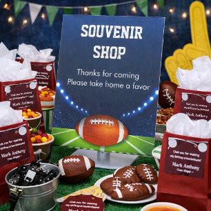 Stadium Lights Football Souvenir Shop Pedestal Sign