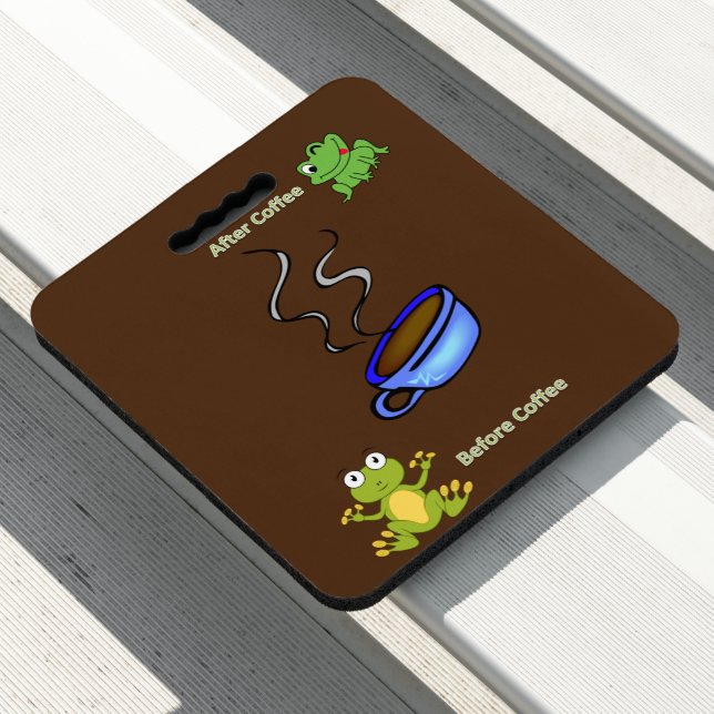 Stadium Seat Cushion Before & After Coffee Frog (In Situ)