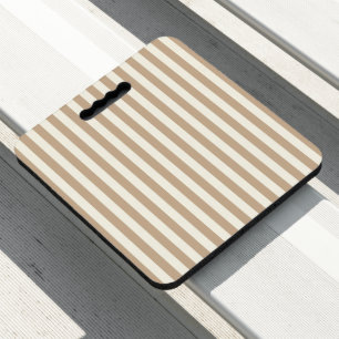 Stadium Seat Cushion Beige Stripe
