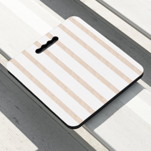 Stadium Seat Cushion Beige & White Stripe