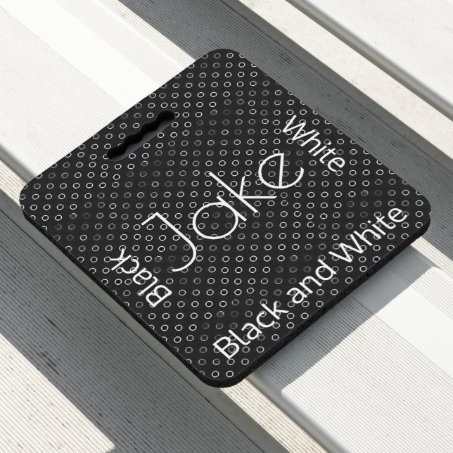 Stadium Seat Cushion Black and White (In Situ)