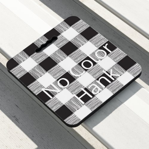 Stadium Seat Cushion Black and White Plaid