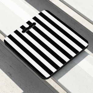 Stadium Seat Cushion Black & White Stripe