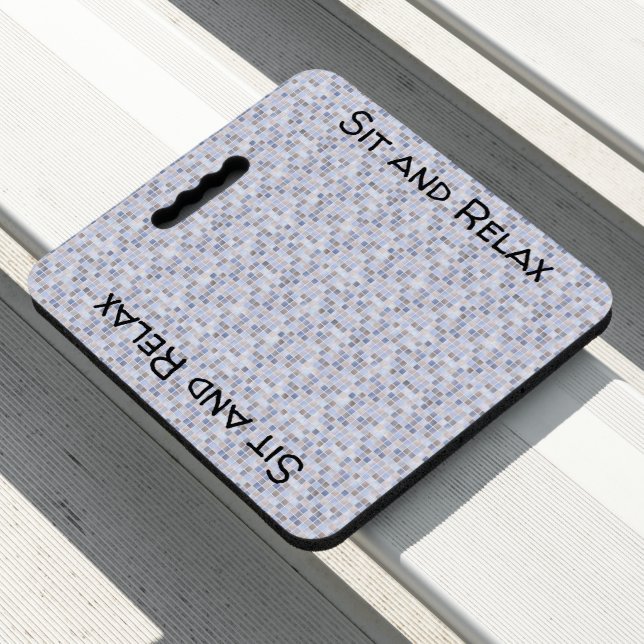 Stadium Seat Cushion Blue Brown (In Situ)