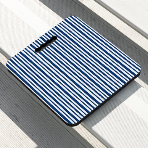 Stadium Seat Cushion Blue & White Stripe