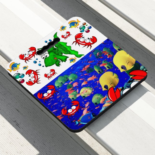 Stadium Seat Cushion Fish Crabs (In Situ)