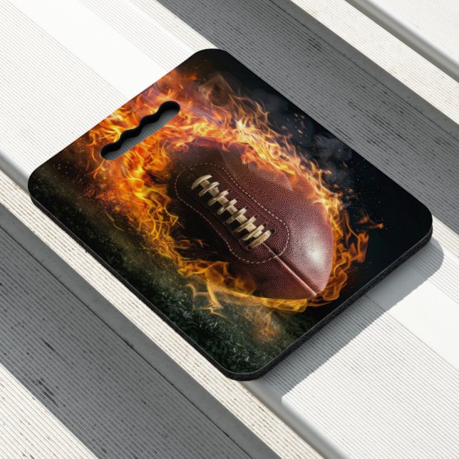 Stadium Seat Cushion-Flaming Football (In Situ)