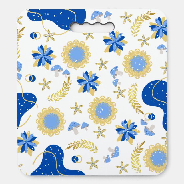 Stadium Seat Cushion in Retro Blue (Front Vertical)