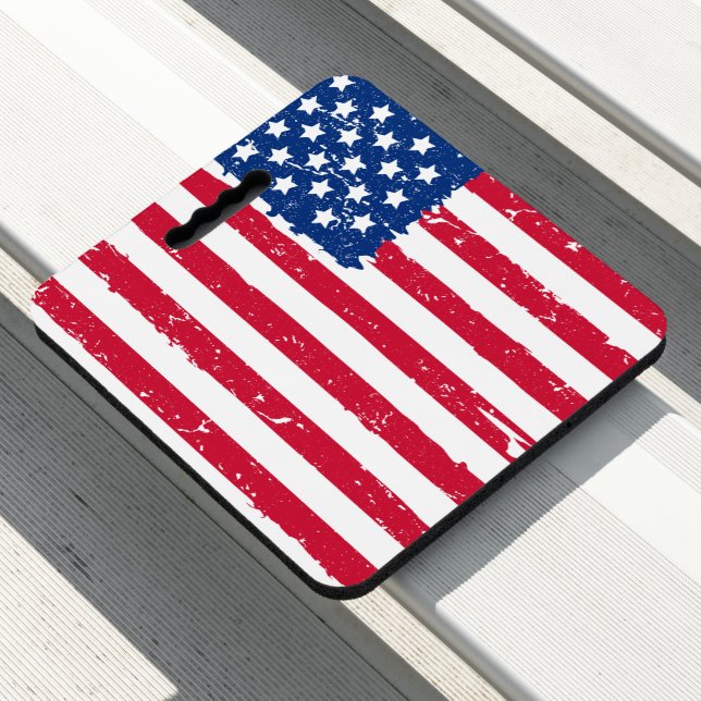 Stadium Seat Cushion-USA Flag Cushion (In Situ)