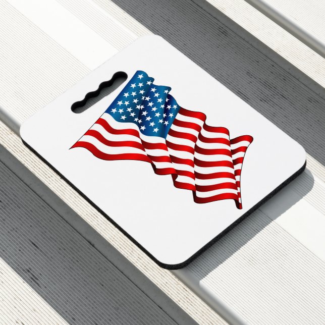 Stadium Seat Cushion-USA Flag Cushion (In Situ)