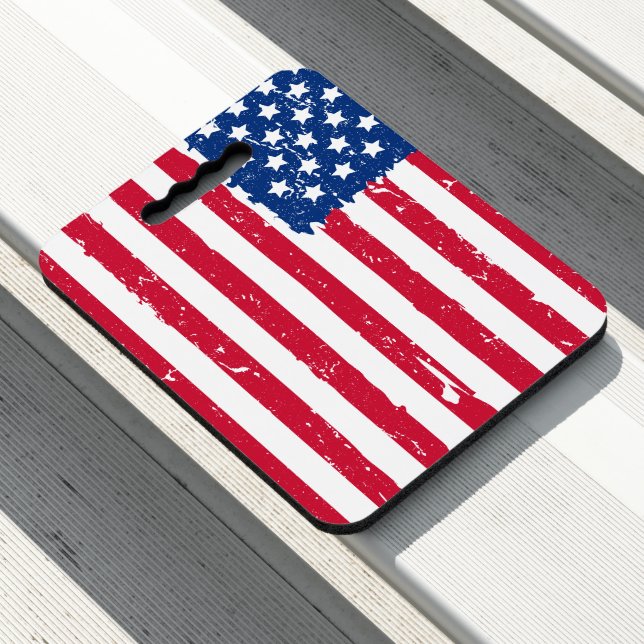 Stadium Seat Cushion-USA Flag Cushion (In Situ)