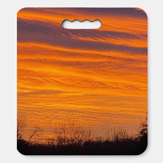 Stadium seat cushion with sunset picture (Front Vertical)