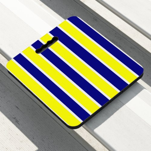 Stadium Seat Cushion Yellow & Blue Stripe