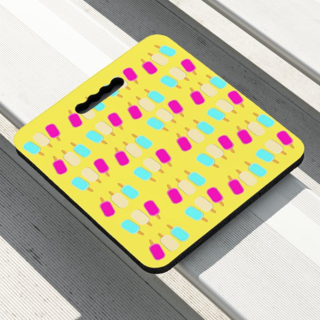 Stadium Seat Cushion Yellow Ice Cream (In Situ)