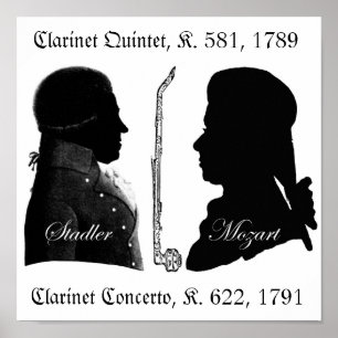 Stadler and Mozart Clarinet Poster