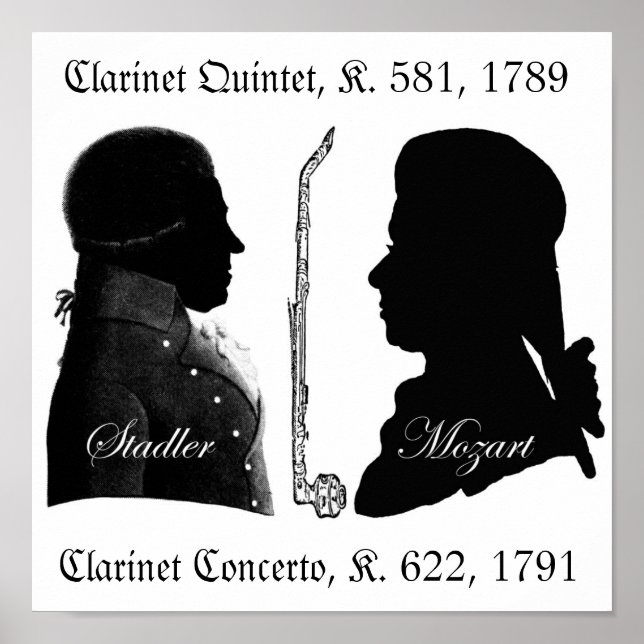 Stadler and Mozart Clarinet Poster (Front)