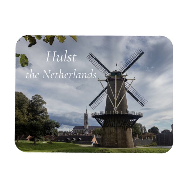 Stadsmolen Windmill, Hulst, the Netherlands Magnet (Horizontal)