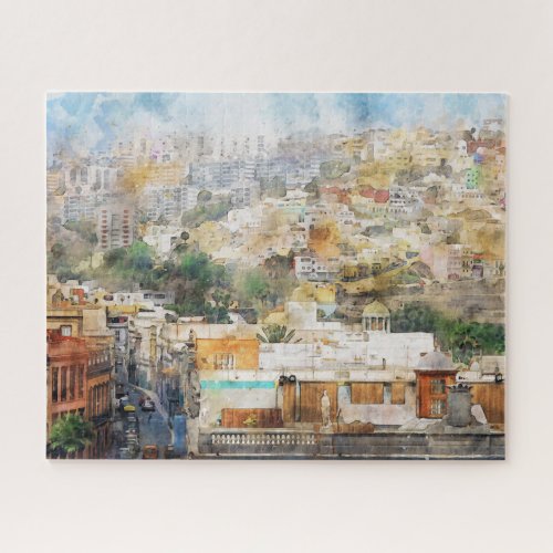 Stadtansicht von Las Palmas de Gran Canaria Jigsaw Puzzle