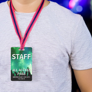 STAFF All Access Pass Concert Event Badge