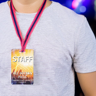 STAFF All Access Pass Concert Event Badge