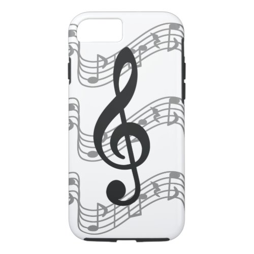 Staff and Treble Clef iPhone 8/7 Case