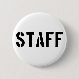 Staff black and white button