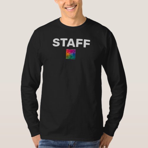 Staff Bulk Add Logo Here Mens Black Long Sleeve T_Shirt