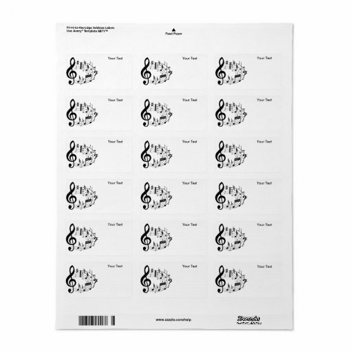 Staff, Clef and Ledger Music Scale Notes Label | Zazzle