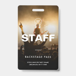 Staff Crew Access Event Concert Music Festival Badge