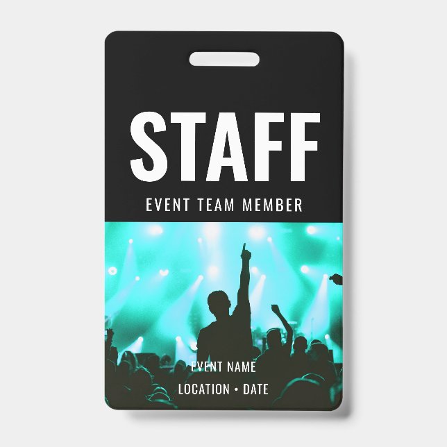 Staff Custom Event or Concert Name  Badge (Front)