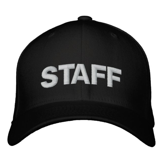 STAFF EMBROIDERED BASEBALL HAT (Front)