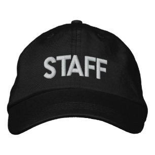 STAFF EMBROIDERED BASEBALL HAT