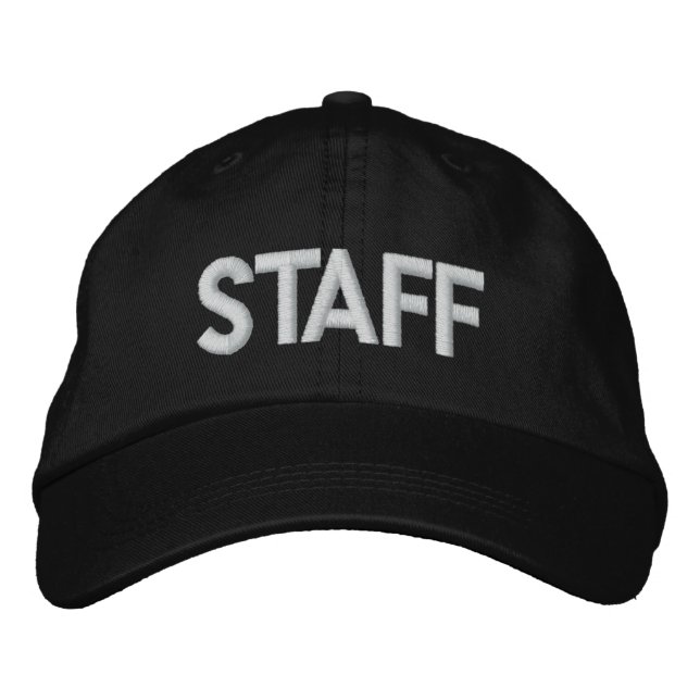 STAFF EMBROIDERED BASEBALL HAT (Front)