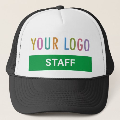 Staff Employee Custom Trucker Hat with Logo Black