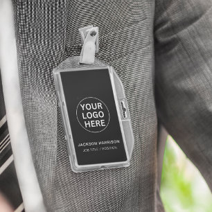 Staff Employee ID Professional Business Logo Black Badge