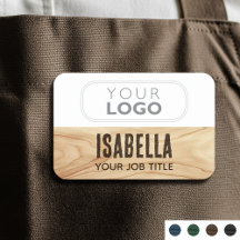 Staff Employee Woodgrain Rustic Company Logo Brown