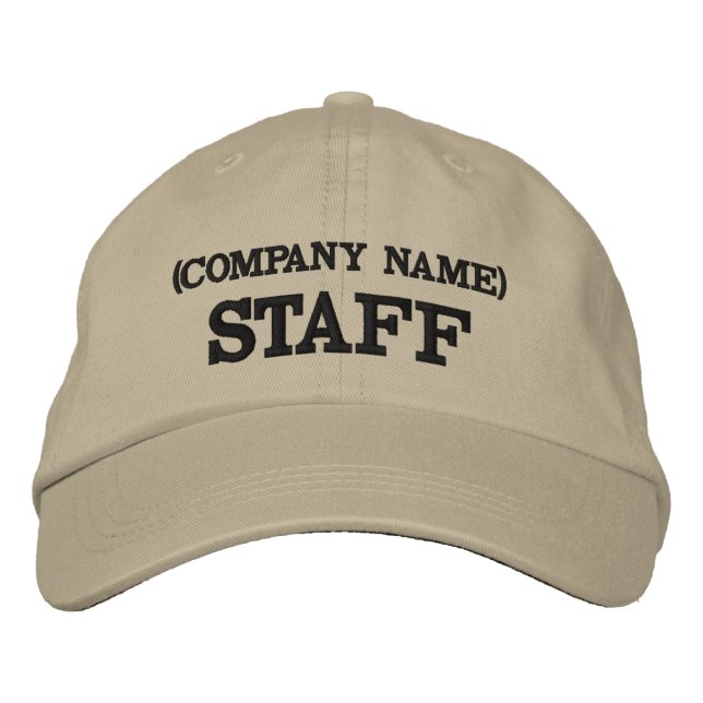 STAFF Hat | Custom Embroidered Staff Cap | Team (Front)