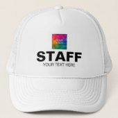 Staff Hats Add Company Logo Text Here Modern (Front)