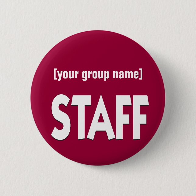 Staff identification badge custom button (Front)