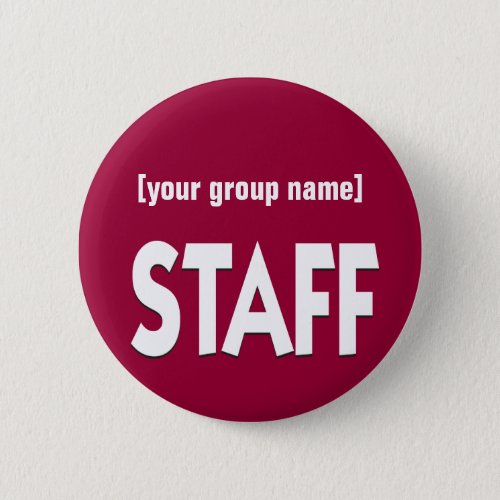 Staff identification badge custom button