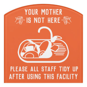 Staff Kitchen Tidy Up Door Sign