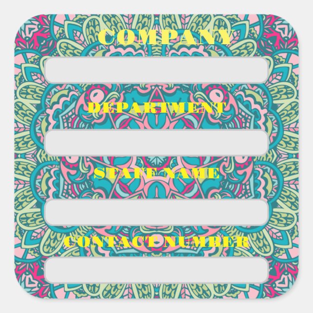 STAFF LABEL STICKER FOR COMPANY (Front)