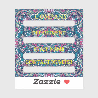 STAFF LABEL STICKER FOR COMPANY