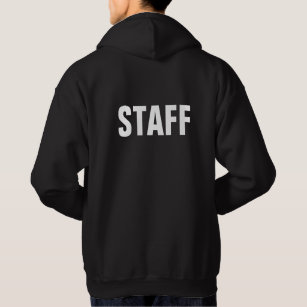 STAFF member hoodie for party crew, team employees