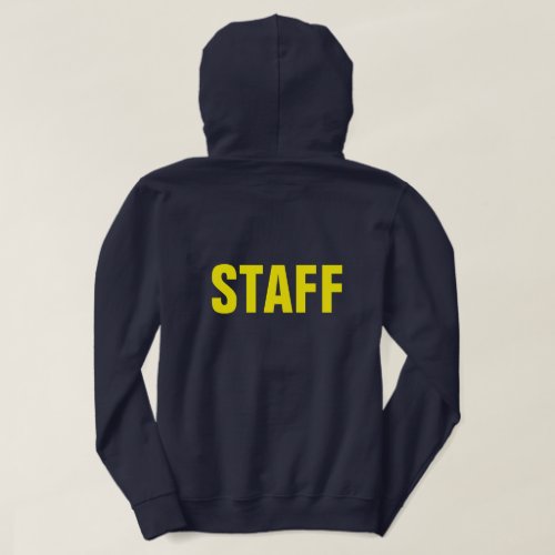 STAFF member hoodies for crew team or employees