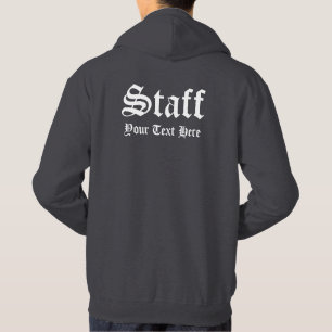 Staff Member Old Style Template Mens Dark Grey Hoodie