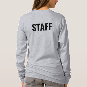 Staff Member Womens Long Sleeve Double Sided T-Shirt