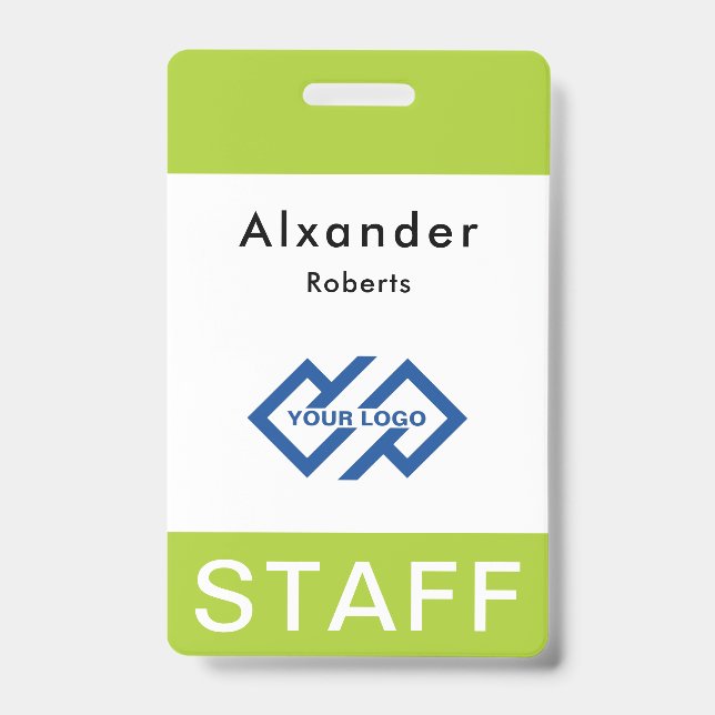 Staff Name Badge Custom Logo (Front)