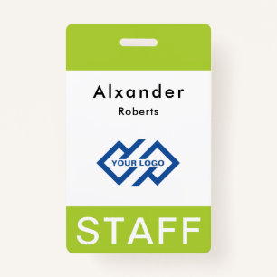 Staff Name Badge Custom Logo
